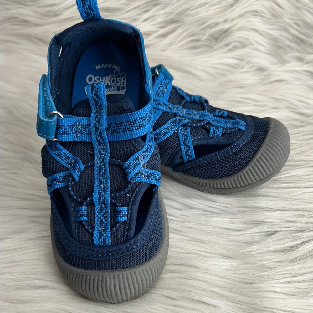 2 for $20 OshKosh B'Gosh Myla Boys Sneaker Sandal Bump toe Toddler Boys Size 10M - Picture 6 of 16